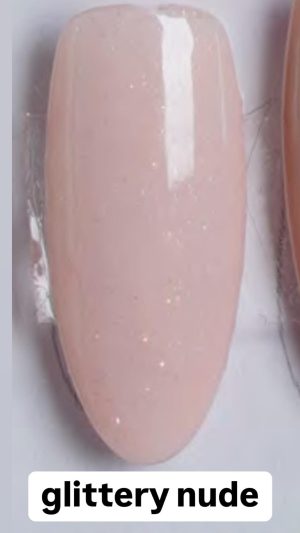 Glittery Nude Gel Polish